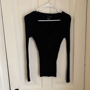 It's Our Time Black V-Neck Sweater